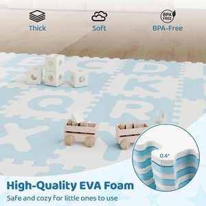 Facile à nettoyer, sans BPA, <span class=keywords><strong>tapis</strong></span> de jeu en <span class=keywords><strong>puzzle</strong></span> alphabet en EVA de 26 pièces, antidérapant, grand <span class=keywords><strong>tapis</strong></span> moelleux - Product Image 4