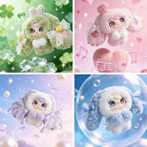 Portachiavi in peluche della serie Soft Little Cloud, mini nuvola di peluche, ciondolo alla moda per borsa, all'ingrosso, per bambine, prodotto in Cina - Product Image 3