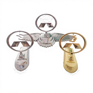 ป้ายฝากระโปรงหน้าลายปีกทำจากโลหะโครเมี่ยมสำหรับตกแต่งรถยนต์สำหรับ Mitsubishi L200 <span class=keywords><strong>Pajero</strong></span> <span class=keywords><strong>Ralliart</strong></span> ASX Lancer Outlander Eclipse - Product Image 1