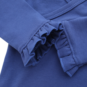 Baju Bayi Satu Potong Lengan Panjang, Romper Kerut Lengan Panjang, Pakaian Merangkak Segitiga, Pakaian Warna Solid, Pakaian Bayi Baru Lahir - Product Image 4