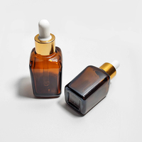 Bouteilles de cosmétiques Huile essentielle en verre Flacon compte-gouttes rond en verre brun avec pipettes 10 ml compte-gouttes