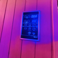 Kaca Sauna panorama mewah Modern 4 orang desain ramping Cedar & Audio Bluetooth harga murah