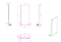 Écran OLED transparent d'intérieur 55 pouces sur pied, tactile capacitif 10 points, 1920x1080 FHD, pour usage éducatif OEM