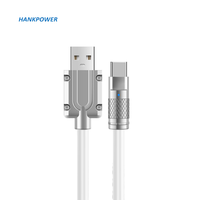 OEM usine 6A 120W USB A à Type C Micro Silicone souple charge rapide alliage de Zinc câble de données de téléphone