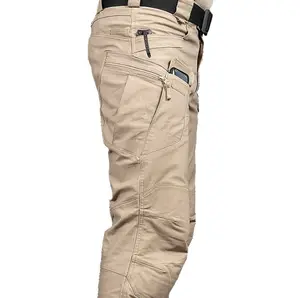 Pantalones informales de LICRA para hombre, pantalón táctico de algodón, con múltiples bolsillos, barato, nuevo diseño