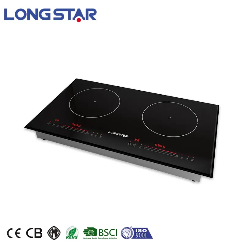 Hot Sale 2 Burner 220V 4000w Induction Cooker Table Induction Cooktop With Downdraft