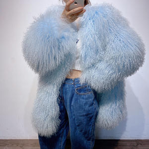 Soprabito Invernale da <span class=keywords><strong>Donna</strong></span> in Vera Pelliccia di Agnello Mongolo con Colore Personalizzato, Cappotti di Tendenza in Lussuosa Pelliccia di Pecora Naturale - Product Image 5