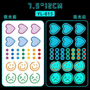 YL nuovo disegno del fumetto bagliore del fiore nel corpo scuro <span class=keywords><strong>tatuaggi</strong></span> temporanei per i bambini <span class=keywords><strong>tatuaggi</strong></span> luminosi per Halloween per la festa - Product Image 5