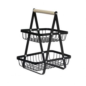 Creative Design Portable Metal <b>Storage</b> Rack Multi-Storey Three-Tier Snacks and Fruit <b>Basket</b> Rack - Product Image 4