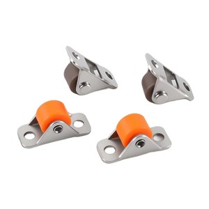 Roulettes pour meubles, 2 pouces, fixation rigide sur plaque, acier inoxydable, roue en caoutchouc silencieuse pour table à manger - Product Image 1