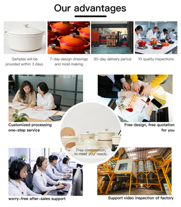 ชุดเครื่อง<span class=keywords><strong>ครัว</strong></span>เหล็กหล่อเคลือบอีนาเมลแบบคลาสสิก ทนทาน เป็นมิตรกับสิ่งแวดล้อม ปลอดภัยต่อสุขภาพ ใช้กับเตาอบได้ เหมาะสำหรับการอบ - Product Image 3