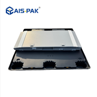 Boîte pliable robuste en plastique alvéolé avec renforts en profilés aluminium en forme de H