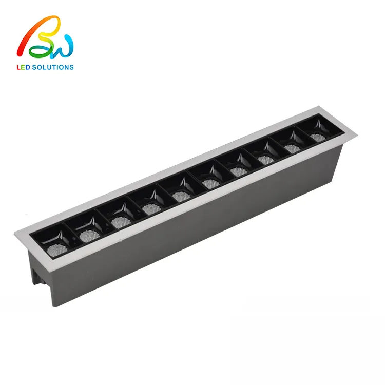 อลูมิเนียม 280mm 20w โคมไฟเพดาน LED Linear Downlight Spot Light Led Grille Light