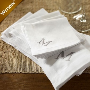 Vente chaude Brodé Logo Personnalisé Blanc <span class=keywords><strong>Table</strong></span> <span class=keywords><strong>De</strong></span> <span class=keywords><strong>Mariage</strong></span> Serviettes En Tissu <span class=keywords><strong>De</strong></span> Coton - Product Image 3
