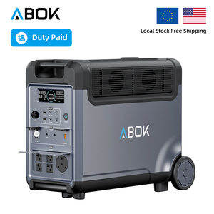 สถานีไฟฟ้าพกพา ABOK US EU รุ่น Local Stock 3000W 3600W 3840Wh LiFePO4 เครื่องกำเนิดพลังงานแสงอาทิตย์ 2000W MPPT สำหรับสำรองไฟบ้านและใช้งานกลางแจ้ง - Product Image 1