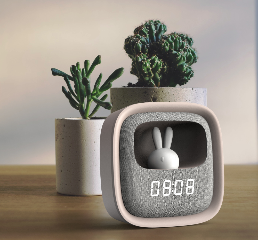 Умные светодиодные часы-будильник, лампа для украшения дома, офисные настольные часы, ночник, цифровые часы с кроликом, светодиодное настольное освещение