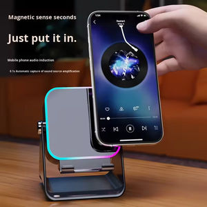 Nuevo Altavoz Inalámbrico con Sensor, Soporte de Escritorio para Teléfono con Luz Ambiental, Altavoz Bluetooth - Product Image 4