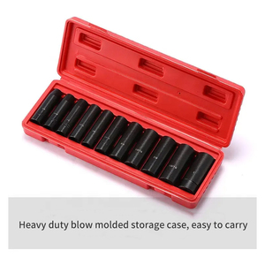 Chất Lượng Cao 11 Pcs 1/2 Inch Trục Ổ Đĩa Đế Quốc 50BV30 Đen Sâu Dài Tác Động Ổ Cắm Bộ - Product Image 4