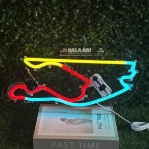 Luces de Neón de la Pista de Carreras F1 de <span class=keywords><strong>Miami</strong></span>, 5.412KM, Multicolor, Decoración de Pared para Cuarto de Hombre, Regalo para Fanáticos de las Carreras - Product Image 6
