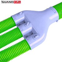 Adaptateur de raccordement à 4 voies en PP pour conduite d'air frais, différentes tailles, pour tuyau PE, connecteurs de système d'air frais CVC