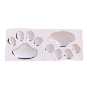 Autocollants de voiture en gros, décalcomanies 3D Patte d'animal, empreintes de pattes de chien, accessoires autocollants pour moto - Product Image 1
