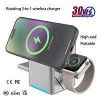 Station de charge sans fil magnétique 3 en 1 pour iPhone 16 15 13 14 Pro Max 12, charge sans fil Qi2 25W pour Samsung S24 S23 S22
