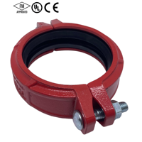Raccords à joint de serrage pour tuyaux rainurés en fonte ductile et acier FM UL avec traitement de surface par peinture pour connexion de tuyaux en acier