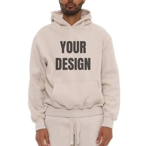 <span class=keywords><strong>Sudadera</strong></span> con capucha de cuello redondo unisex con logotipo bordado personalizado en blanco 180gsm-400gsm - Product Image 1