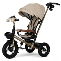 Tricycle poussette pour bébé, cadre en alliage d'aluminium, auvent multicolore, pliable, léger, capacité de charge de 15 kg, pour les enfants de 6 mois à 3 ans