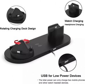 El producto más vendido de carga rápida 3 en 1 auricular teléfono 6 4 en 1 cargador inalámbrico Estación de soporte para iPhone Samsung - Product Image 4