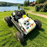 Mesin Pemotong Rumput 360 Derajat Bertenaga Tinggi untuk Pertanian, Zero Turn, Lebar Pemotongan 550mm, Robot Penyiang Gulma Cerdas dengan Remote
