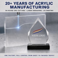 Fabricant de trophées en acrylique sur mesure, vente en gros de trophées en acrylique pour les distributeurs de cadeaux