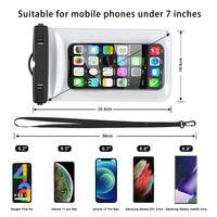 Pochette étanche pour écran sous-marin tactile IPX8 étui de téléphone étanche en plastique flottant avec lanière pour iPhone 15 Pro