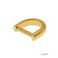 Logo Kustom Pabrik, Cincin D dari Logam Paduan Seng untuk Tali Tas dan Dompet, Grosir