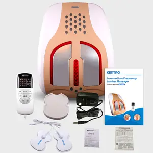 Lumbar Vertebra Therapy Traction Machine EMS Tens Waist Care Self Back Massager Infrared Heating