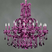 Grandes lumières pendantes en cristal noires personnalisées modernes pour escaliers d'hôtel lustre de luxe de ferme de Maria Theresa