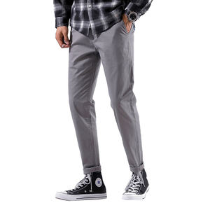 Pantaloni Chino Skinny Casual nuovo prodotto tessuto di cotone Logo personalizzato da <span class=keywords><strong>uomo</strong></span> produttore pantaloni a matita primaverili lavorati a maglia leggeri <span class=keywords><strong>Chinos</strong></span> - Product Image 2