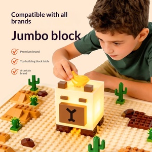 Lampe de nuit en blocs de construction, jouet éducatif lumineux, ornement de jeu, lampe d'ambiance intérieure, cadeau d'anniversaire créatif pour enfants - Product Image 3
