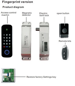 <span class=keywords><strong>Set</strong></span> di controllo accessi con impronte digitali fai-da-te/Kit di serrature per porte con impronte digitali Wireless - Product Image 4