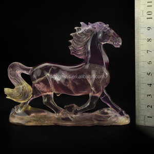<span class=keywords><strong>Fluorite</strong></span> pierres précieuses gravure sculpté à <span class=keywords><strong>la</strong></span> main cheval amusant cadeaux - Product Image 6