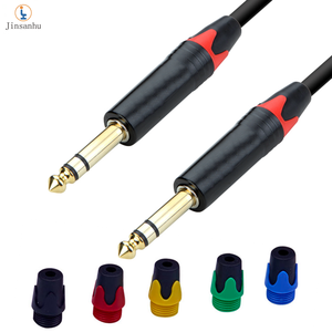 Chất Lượng Cao Mạ Vàng 6.35Mm Nam-Nam Stereo 2-Core/3-Core PVC Áo Khoác Âm Thanh Guitar Cáp Microphone Loa Cổ Phiếu - Product Image 2
