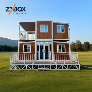 Casa contenedor expandible de madera lista para enviar, casa prefabricada modular, villa de lujo, casa pequeñ<span class=keywords><strong>a</strong></span> para Australia, EE. UU., unidad ADU - Product Image 1