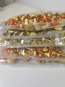 Chanceux Super épais pas doux griffe en laiton griffe réglage 3 grammes par pièce fantaisie Point dos cristal Rivoli 10mm 12mm 14mm pour <span class=keywords><strong>bijou</strong></span> - Product Image 4