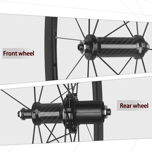 Jeu de roues de vélo de route en alliage d'aluminium RUJIXU 700C, profondeur 30/40/50 mm, frein V, clincher, roues de course légères, 20/24H rayons - Product Image 4