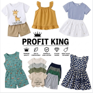 Conjunto de Ropa de Verano para Niños, Estampado, 2 Piezas, Uso Diario, Estilos Variados, Entrega Aleatoria - Product Image 1