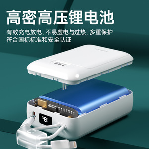 พาวเวอร์แบงค์แบบเต็มกำลัง 20000mAh 120W ชาร์จเร็ว พร้อมสายคู่ สำหรับ VIVO OnePlus IQ OPPO Realme Huawei - Product Image 4