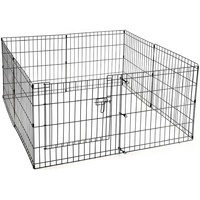 Parc d'exercice pliable en métal à 8 panneaux pour chien, avec porte, clôture portable pour animaux de compagnie - Vente en gros usine