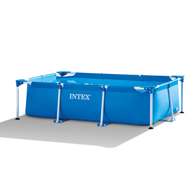 Intex 28270 Family Metal Frame Swimming Pool 220cmX150cmX60cm Rectangular PVC Stainless Steel Pool Tools Accessories