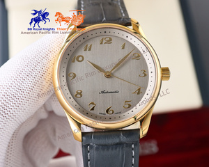 Montres-bracelets à quartz de luxe pour hommes Longnes, style classique, sport, alliage, verre, bracelet en cuir, montre-bracelet classique décontractée - Product Image 5