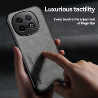Étui magnétique en cuir PU mat pour vivo IQOO 13 12 11 Pro / Neo 10 9 / Z9x Z9 Turbo, pare-chocs souple en TPU avec plaque métallique